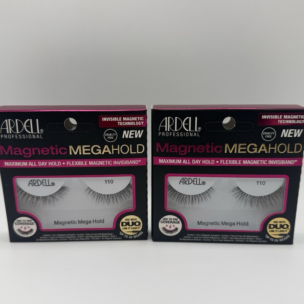 Ardell Magnetic Mega Hold Lashes 110 Black 2 Pack Reusable 48947